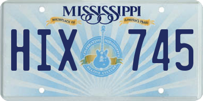 MS license plate HIX745