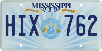 MS license plate HIX762