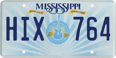 MS license plate HIX764