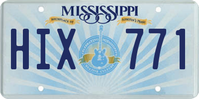 MS license plate HIX771