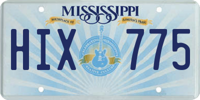 MS license plate HIX775