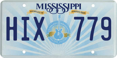 MS license plate HIX779