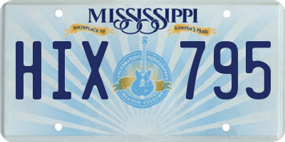 MS license plate HIX795