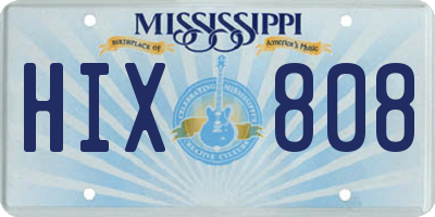 MS license plate HIX808