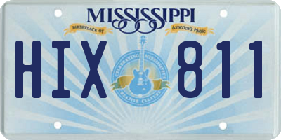 MS license plate HIX811