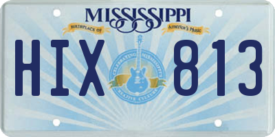 MS license plate HIX813