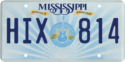 MS license plate HIX814