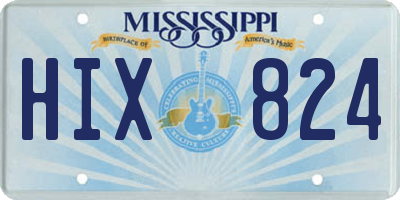 MS license plate HIX824