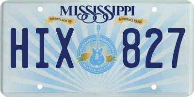 MS license plate HIX827