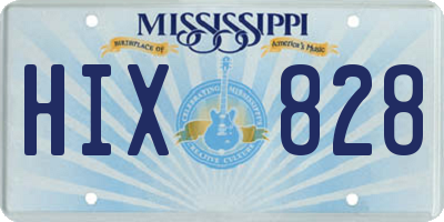 MS license plate HIX828