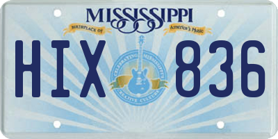MS license plate HIX836