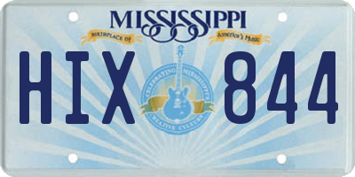 MS license plate HIX844