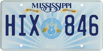 MS license plate HIX846