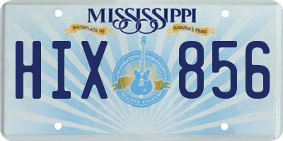 MS license plate HIX856