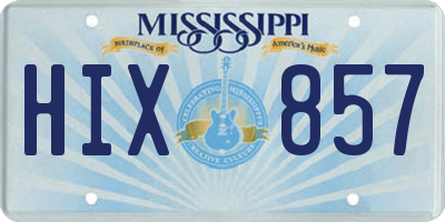 MS license plate HIX857