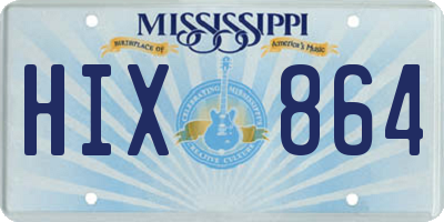 MS license plate HIX864