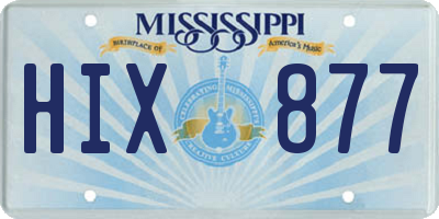 MS license plate HIX877