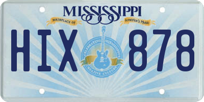 MS license plate HIX878