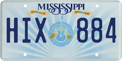 MS license plate HIX884