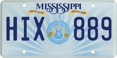 MS license plate HIX889