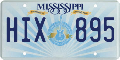 MS license plate HIX895