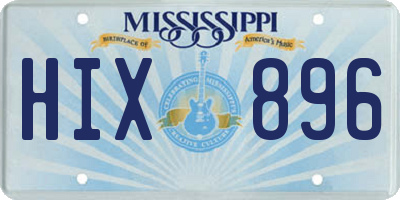 MS license plate HIX896