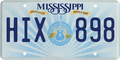 MS license plate HIX898