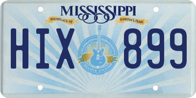 MS license plate HIX899