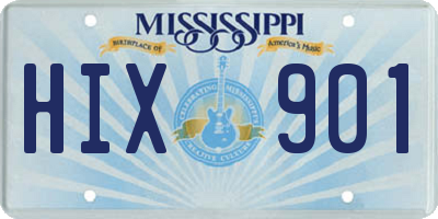 MS license plate HIX901