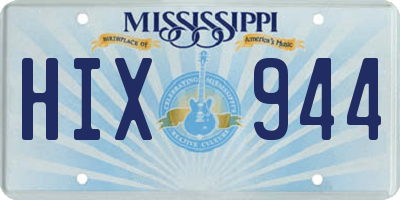 MS license plate HIX944