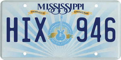 MS license plate HIX946