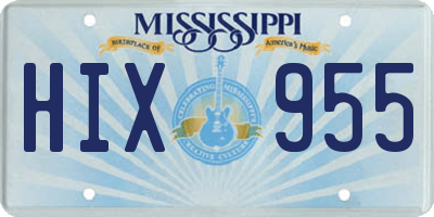 MS license plate HIX955