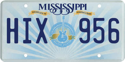 MS license plate HIX956