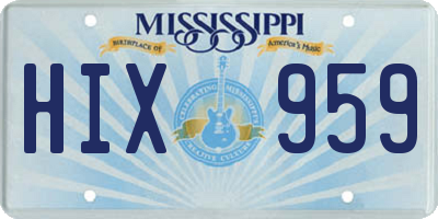 MS license plate HIX959