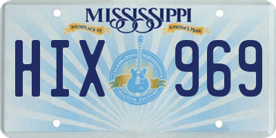 MS license plate HIX969