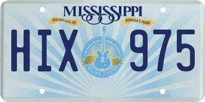 MS license plate HIX975