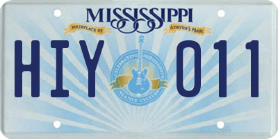 MS license plate HIY011