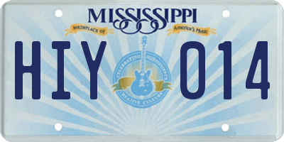 MS license plate HIY014