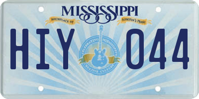 MS license plate HIY044