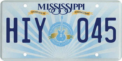 MS license plate HIY045