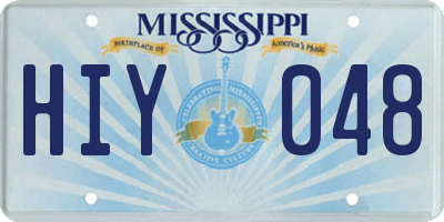 MS license plate HIY048