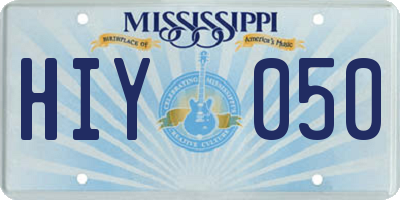 MS license plate HIY050