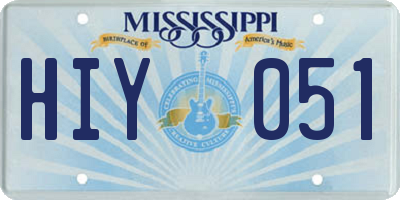 MS license plate HIY051