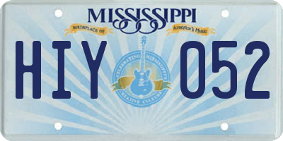 MS license plate HIY052