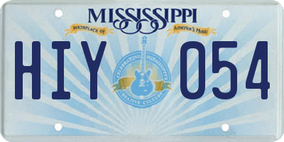 MS license plate HIY054