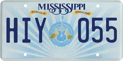 MS license plate HIY055