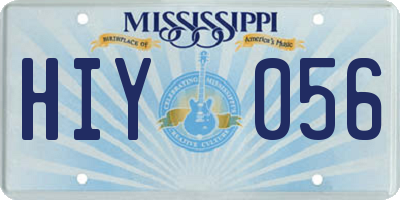 MS license plate HIY056