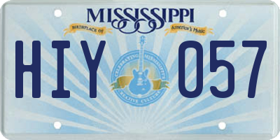 MS license plate HIY057