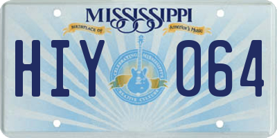 MS license plate HIY064