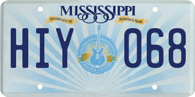 MS license plate HIY068